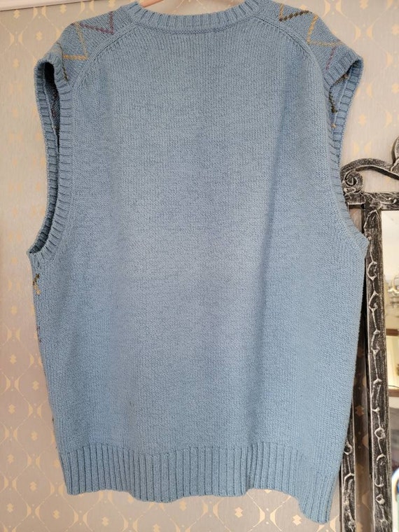 Vintage Austin Reed sweater vest. Cotton wool ble… - image 8