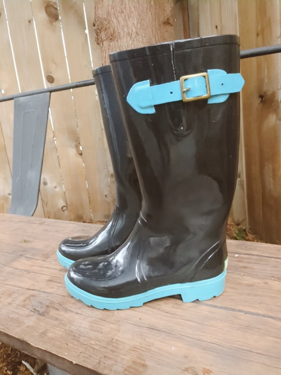 Kate Spade Navy and Sky Blue Rain Boots Size 7 - Etsy Denmark