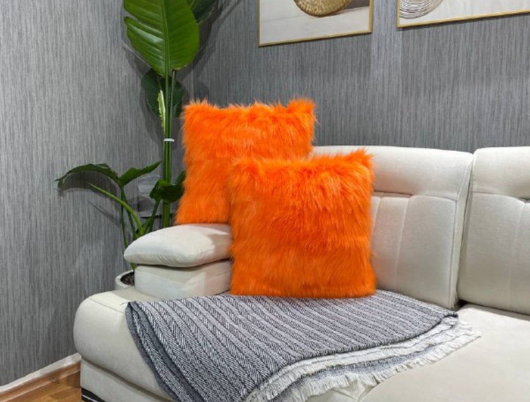 Faux Fur Pillow Faux Fur Pillow Cover Pillow Throw Pillow Etsy