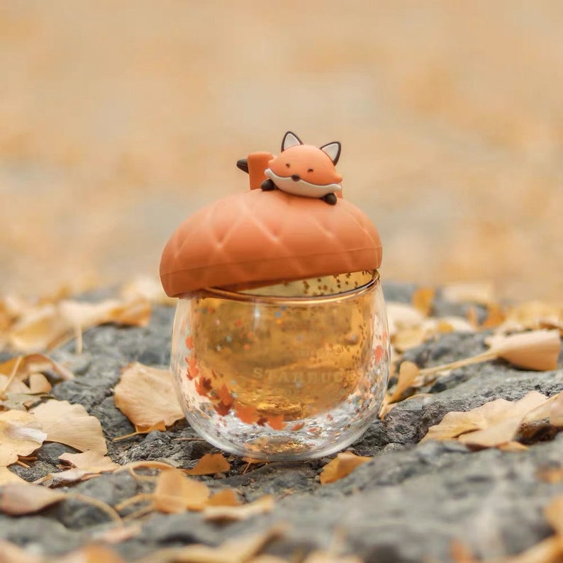 Starbucks Fox Cup Animal Cup Cute Cup Glass Tumbler Cold Cup Etsy