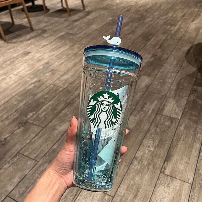 Starbucks Whale Classic Sea Straw Cup Glass Tumbler Cold Cup 