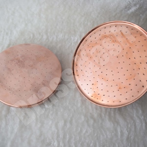 Handmade Solid Copper Shower Head - Round Rain Copper Showerhead - Works Outdoor