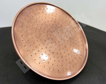 Pommeau de douche à effet pluie en cuivre - Pommeau de douche à effet pluie rond en laiton avec finition cuivre - Fonctionne à l&#39;extérieur