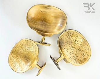 Handmade Brass Wall Soap Dish: Bronze Finish, Moroccan Decor