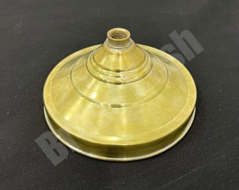 Pomme de douche en laiton non laqué - Pomme de douche ronde faite main - Fonctionne à l&#39;extérieur