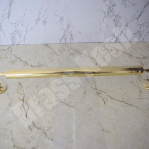 Unlacquered Brass Towel Bar - Bathroom Brass Towel Rack - Size Customization is Available