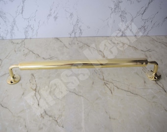Unlacquered Brass Towel Bar - Bathroom Brass Towel Rack - Size Customization is Available