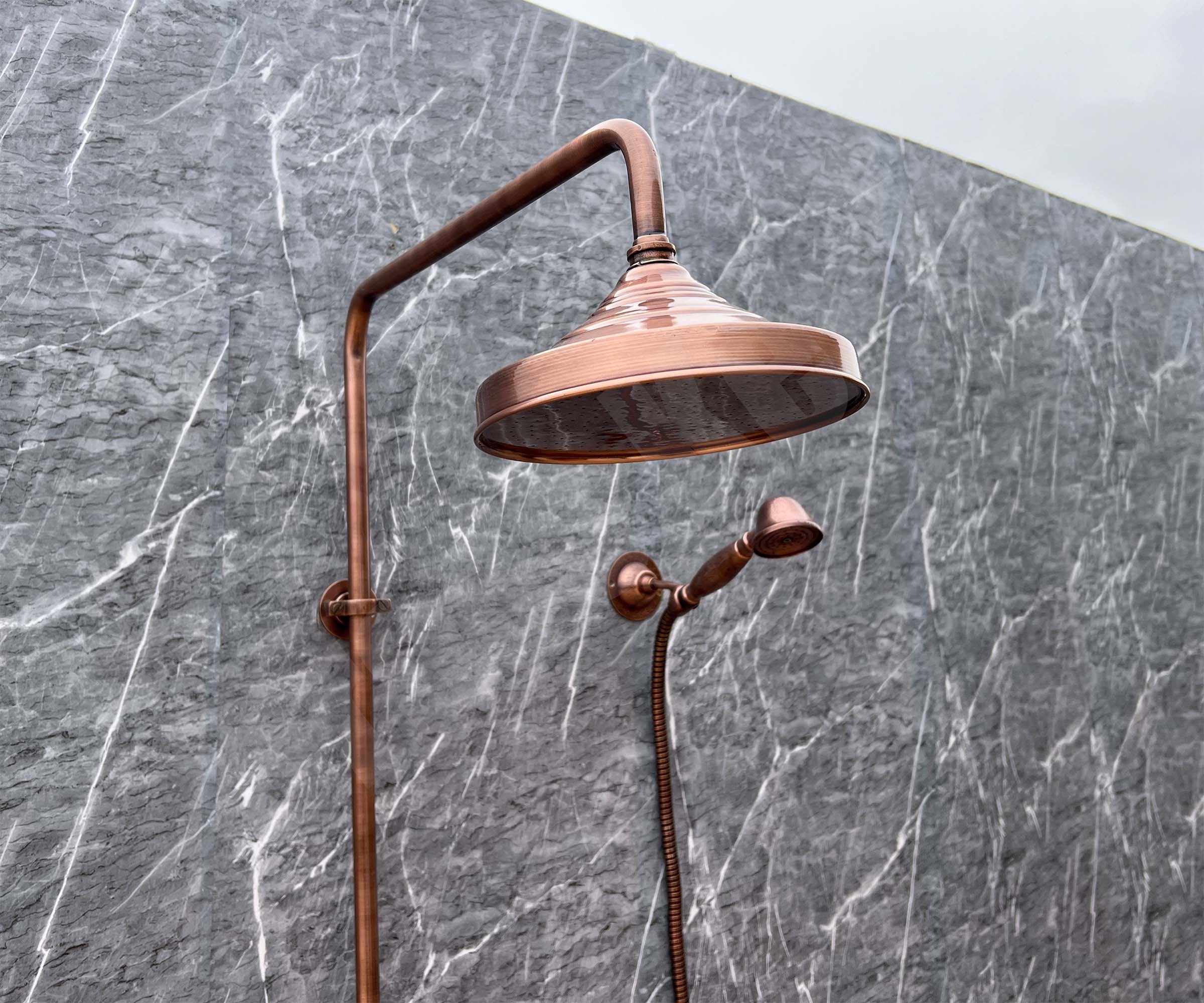 Vintage Copper Shower System Copper Rain Showerhead With Etsy