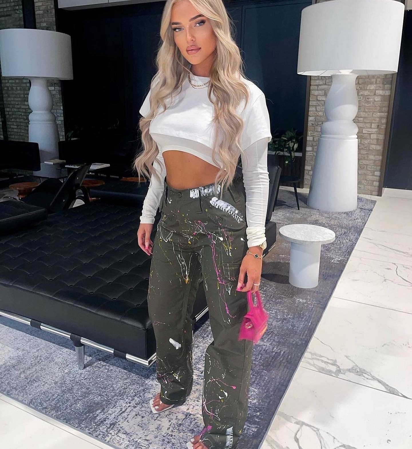 Paint Splatter Cargo Trousers 
