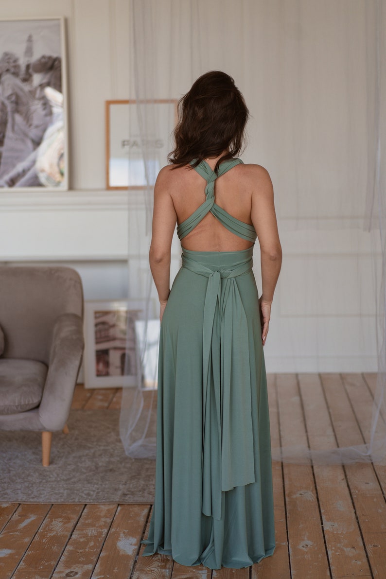 Sage Green Bridesmaid Dress Moss Green Infinity Dress Sage Etsy
