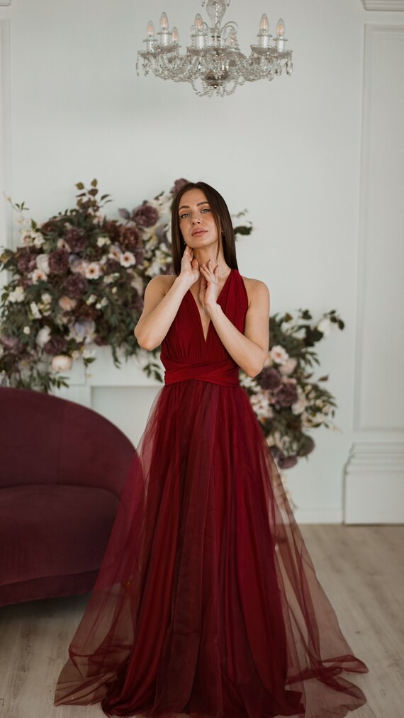 Burgundy Wine Infinity Dress Burgundy 