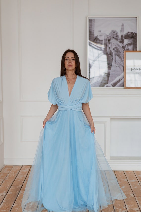 powder blue infinity dress