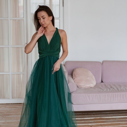 Emerald Green Bridesmaid Dress Emerald Infinity Dress Etsy
