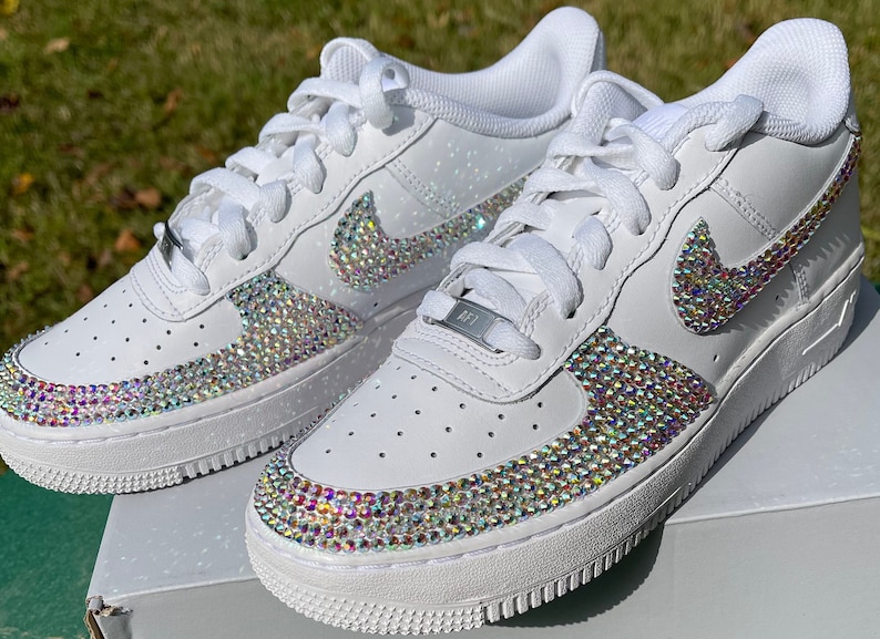 Bling Nike Air Force 1 AB Crystals Etsy