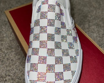 checkered vans custom