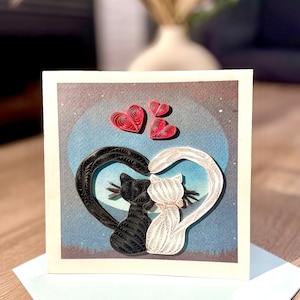 Tarjeta hecha a mano Tarjeta Quilling Tarjeta de felicitación Filigrana de papel