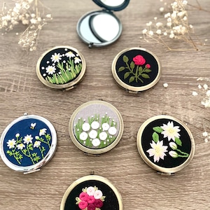 Compact Mirror Hand embroidery