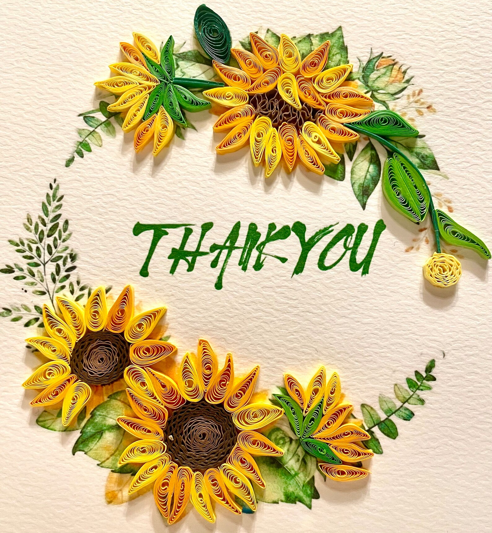 Thankyou Card Handmade Card Quilling Card Greeting Card Paper Filigree ...