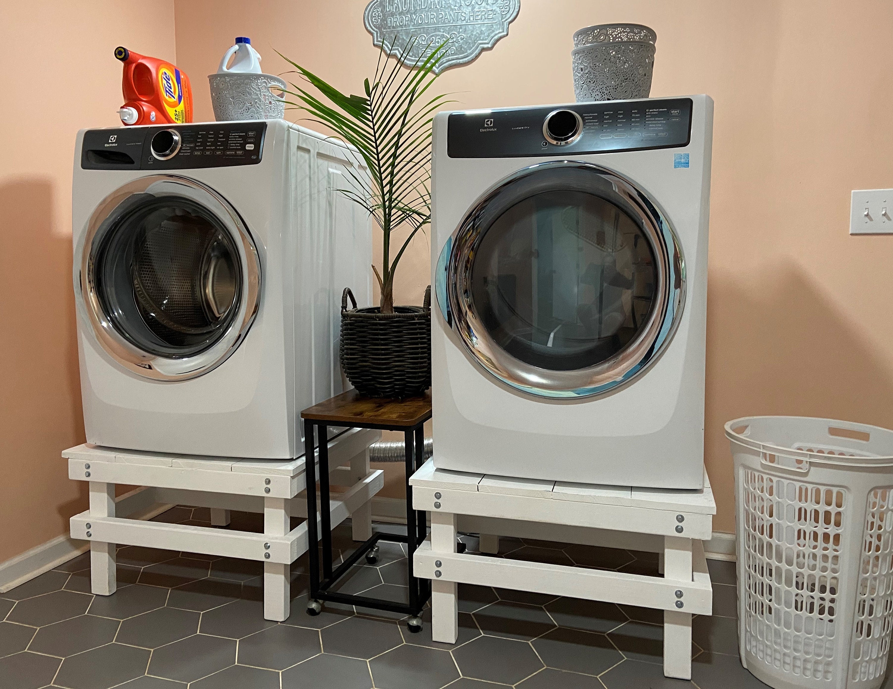 Washer and Dryer Topper, Wooden Countertop For Laundry Room by Picwoodwork