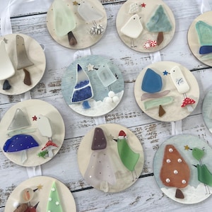 Christmas Sea Glass Large Ornament