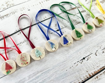 Christmas Sea Glass Ornaments