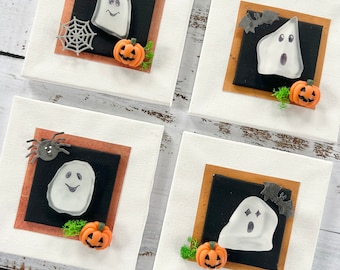 Halloween Sea Glass Ghosts