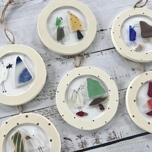 Christmas Sea Glass Framed Ornament