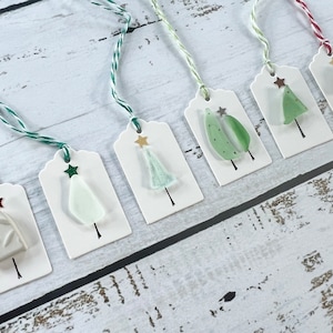 Christmas Sea Glass Ornament/Tag