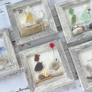 Framed Sea Glass Art