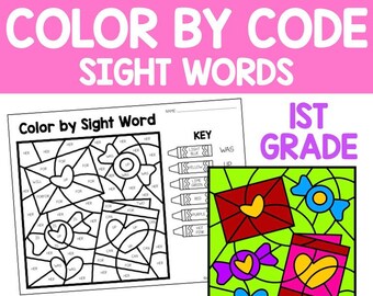 Easter Sight Word Color by Code for First & Second Grade, No Prep Sight ...