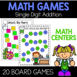 Plus 20 jeux de société et 20 jeux de mathématiques imprimables pour garderie