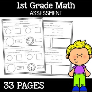 First Grade Common Core Math Assessments, 1st Grade Math Worksheets