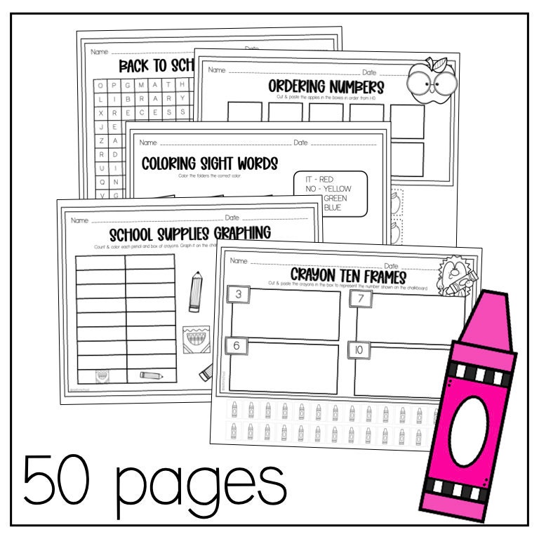 1st Grade No Prep Worksheets, Back to School Printables, Early Finisher ...