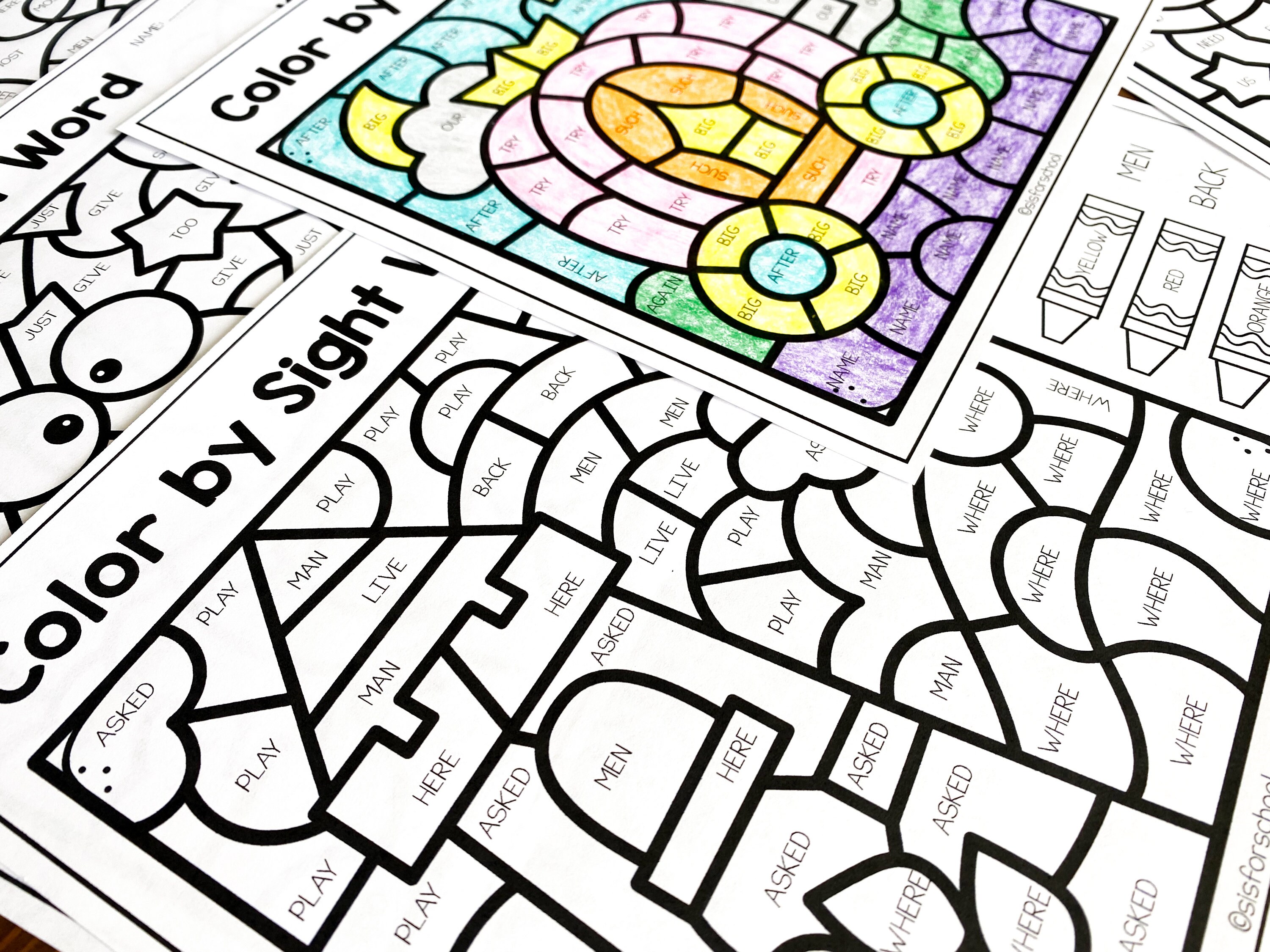 Fairytale Sight Word Color by Code | First & Second Grade | No Prep ...