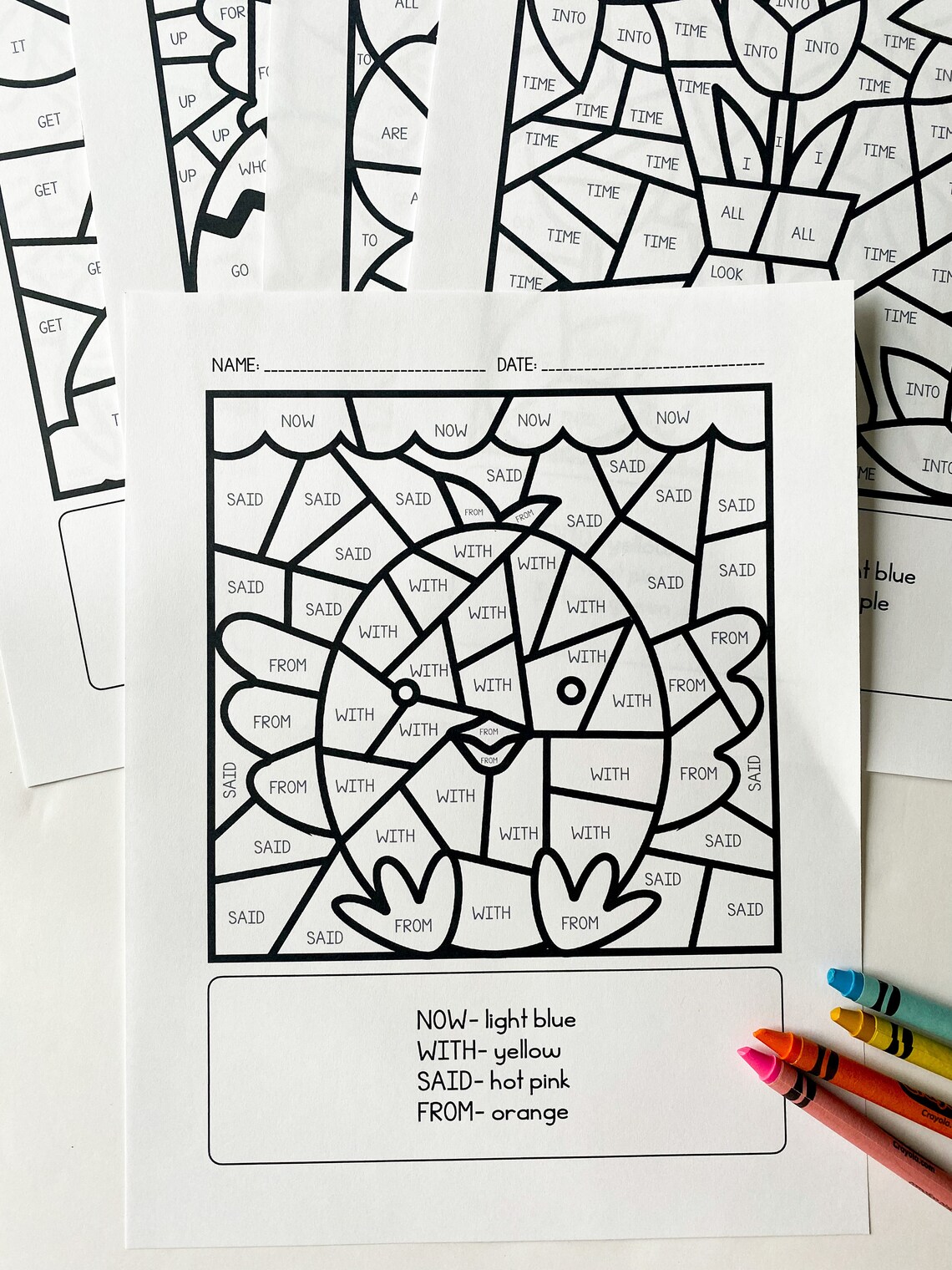 Easter Sight Word Color by Code for First & Second Grade, No Prep Sight ...