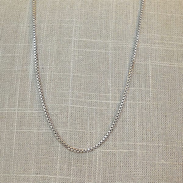 Sterling Silver 24" Box Necklace