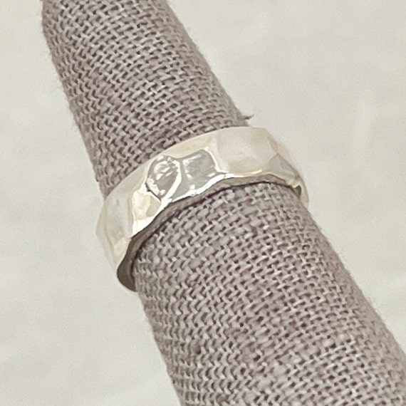 Sterling Silver Hammered Ring - image 2