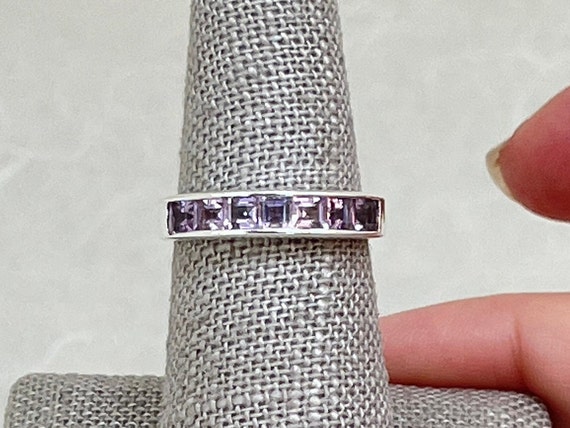 Channel set amethyst ring discount