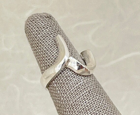 Sterling Silver Organic Wave Ring - image 3
