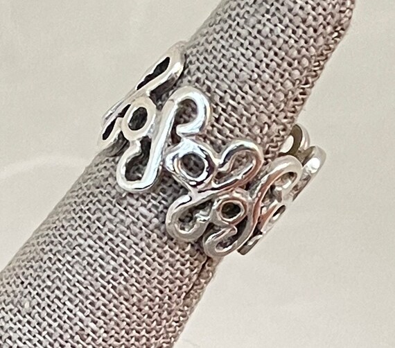 Sterling Silver Open Pattern Eternity Ring - image 6