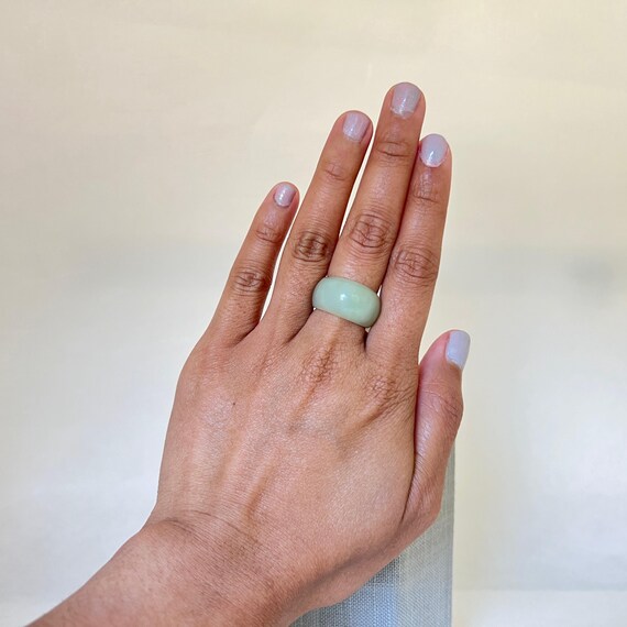 Solid Hand Carved Serpentine Ring - image 6