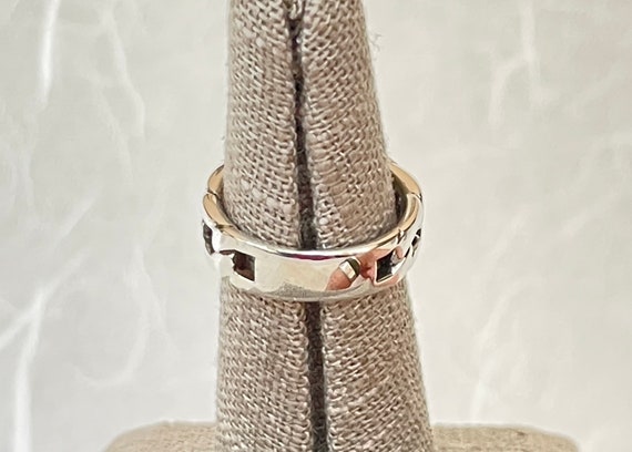 Sterling Silver Interlocking Chain Ring - image 5