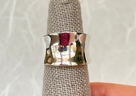 Sterling Silver Concave Ring - image 1