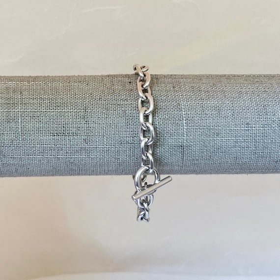 Sterling Silver 8 1/2" Solid Cable Chain Bracelet… - image 2
