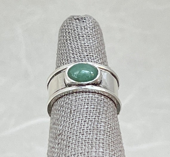 Sterling Silver Jadeite Ring - image 2