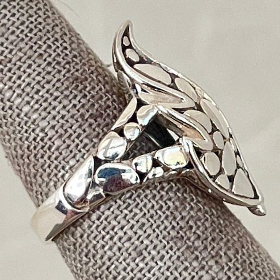 Sterling Silver Leaf Shape Ring - image 4