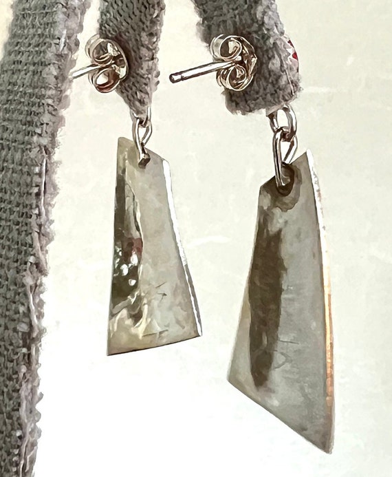 Sterling Silver Southwest Style Dangle Earrings - image 5