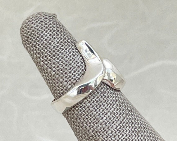 Sterling Silver Organic Wave Ring - image 4