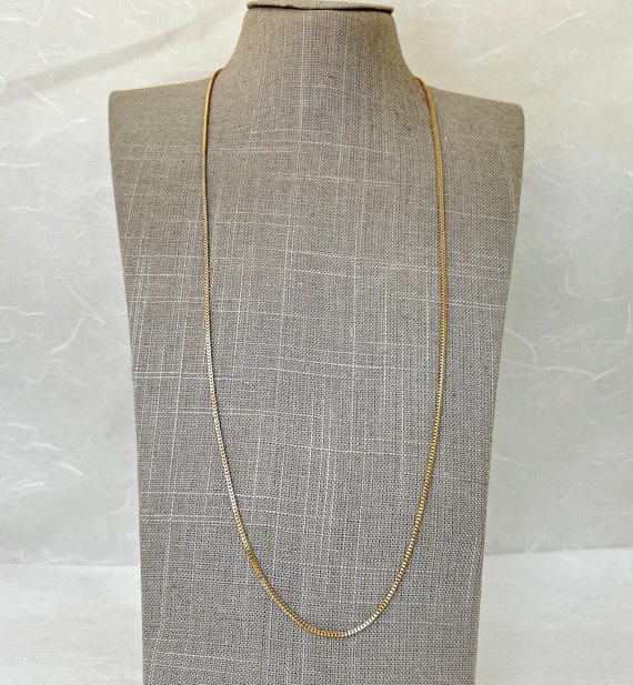 14K Yellow Gold 30" Foxtail Chain Necklace - image 1