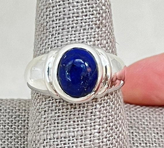 Sterling Silver Lapis Lazuli Ring - image 1